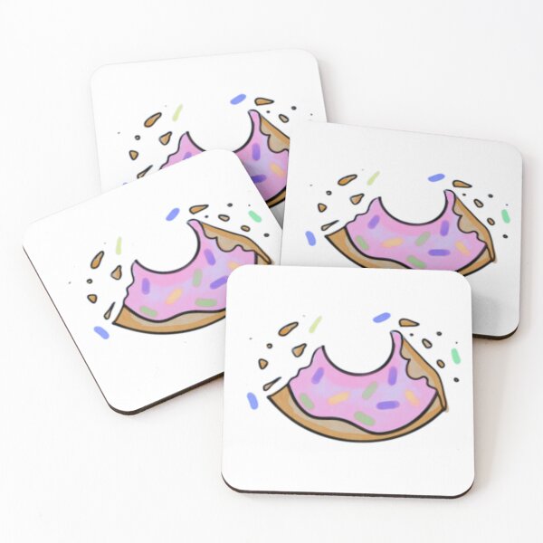 Item preview, Donut with Pink Icing and Sprinkles Sticker - one bite left designed and sold by alanamaeart.