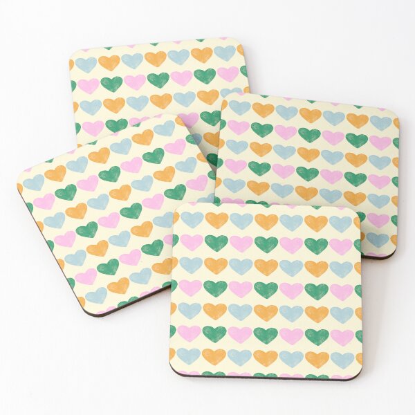 Item preview, Rainbow hearts designed and sold by Natty Moo Design.