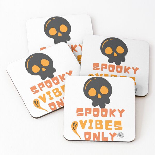 Item preview, Spooky Vibes Skull & Ghost Halloweent | Unique Black & Orange Design designed and sold by VibranPalette.