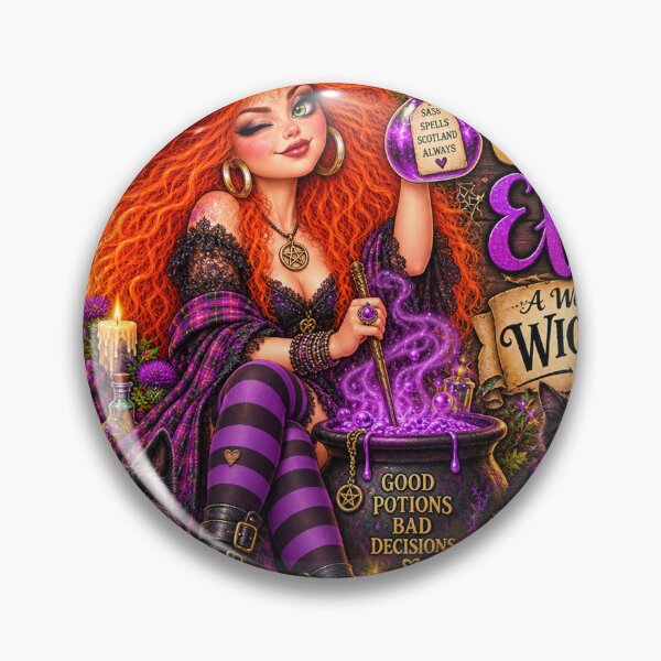 Item preview, Effin’ Effie – A Wee Bit Wicked | Scottish Witch designed and sold by Thistleinkart.