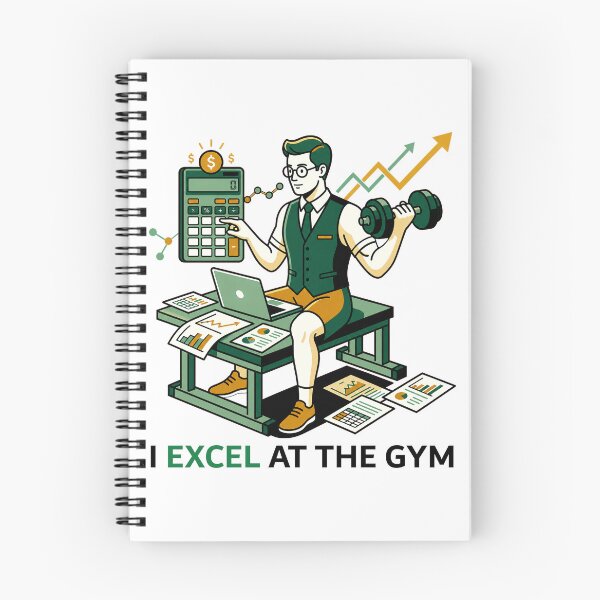 Item preview, I Excel At The Gym - Funny Accountant Data Analyst Workout Quote. designed and sold by spreadsheetcafe.