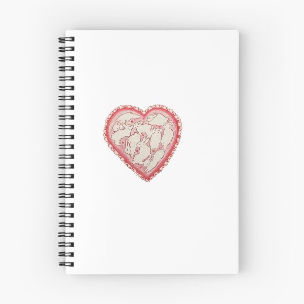 Item preview, red pink white bunny bunnies heart detailed love heart dainty authentic lover valentine designed and sold by bunnylover4life.