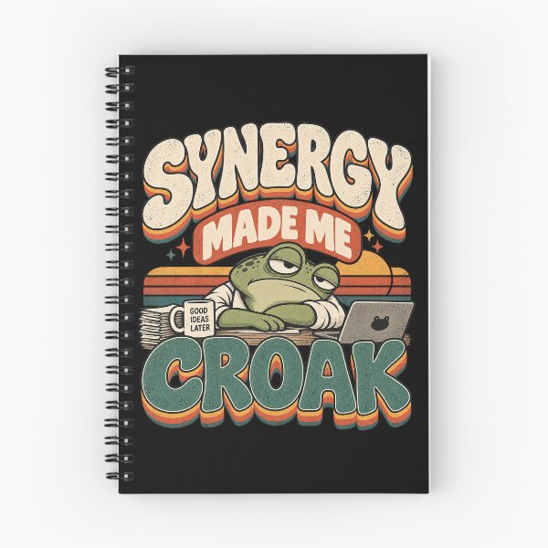 Item preview, Synergy Made Me Croak – Retro Corporate Frog designed and sold by annasarar.