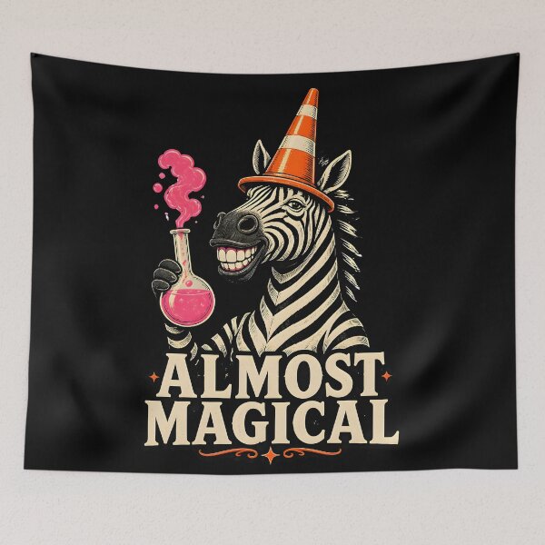 Item preview, Almost Magical Funny Zebra Traffic Cone Wizard Humor Gift designed and sold by LeSoniPapaPrint.