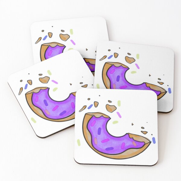 Item preview, Donut with Purple Icing and Sprinkles Sticker - one bite left designed and sold by alanamaeart.