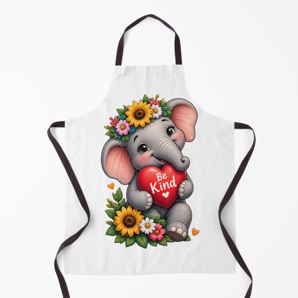 Item preview, Cute Baby Elephant Be Kind Heart Floral Crown designed and sold by BellabdO.