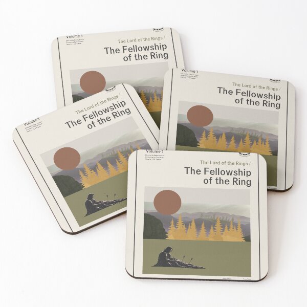 Item preview, The Lord of the Rings: Fellowship of the Ring Midcentury Modern Poster designed and sold by randomcitizen16.
