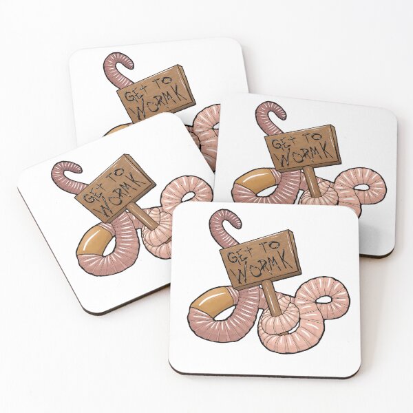 Item preview, Get to Wormk (Pinkish worm!) designed and sold by SlugsNeedHugs.