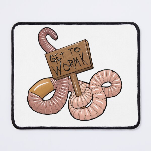 Item preview, Get to Wormk (Pinkish worm!) designed and sold by SlugsNeedHugs.