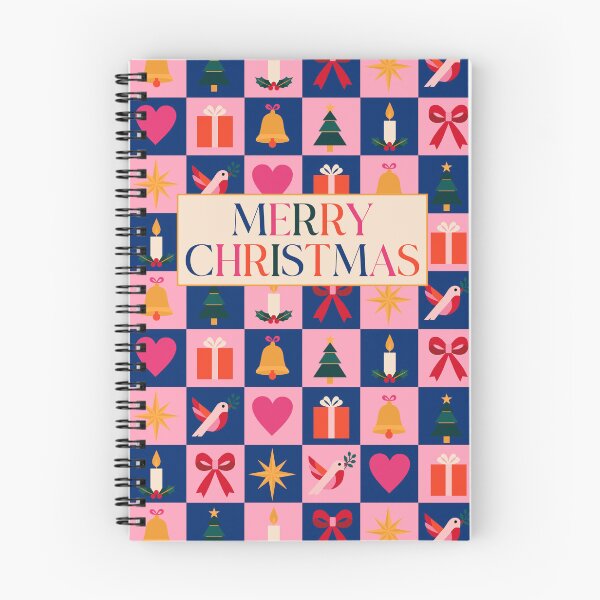 Item preview, Colourful Merry Christmas Retro Festive Pattern Design designed and sold by The Home Of Pink Peach.