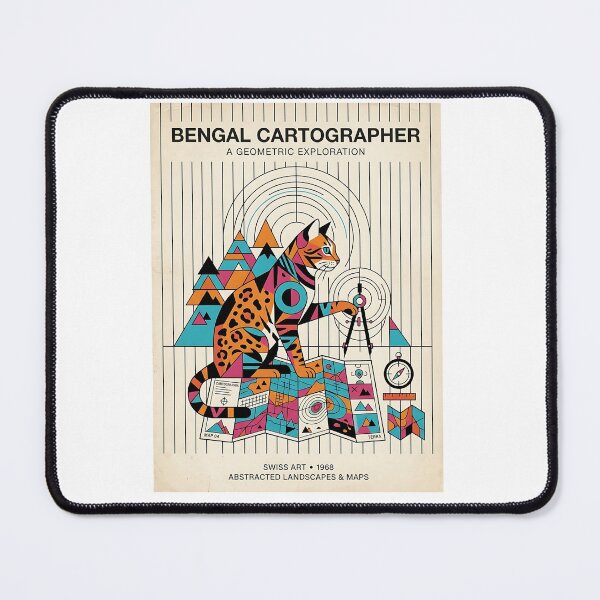 Item preview, Bengal Cat Cartographer designed and sold by PictoVibe.