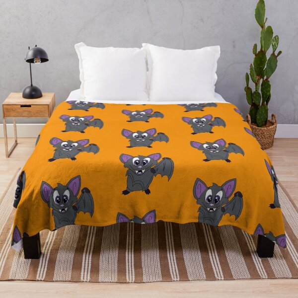 Item preview, Cute Kawaii Bat with Big Purple Eyes - Adorable spooky Cozy Critter Cartoon designed and sold by CozyCritters8.