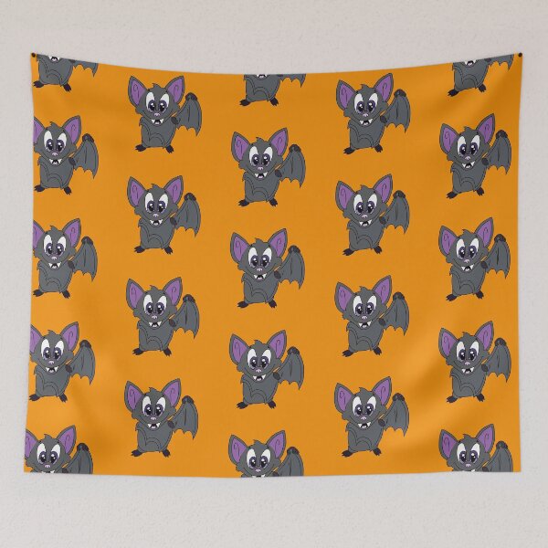 Item preview, Cute Kawaii Bat with Big Purple Eyes - Adorable spooky Cozy Critter Cartoon designed and sold by CozyCritters8.
