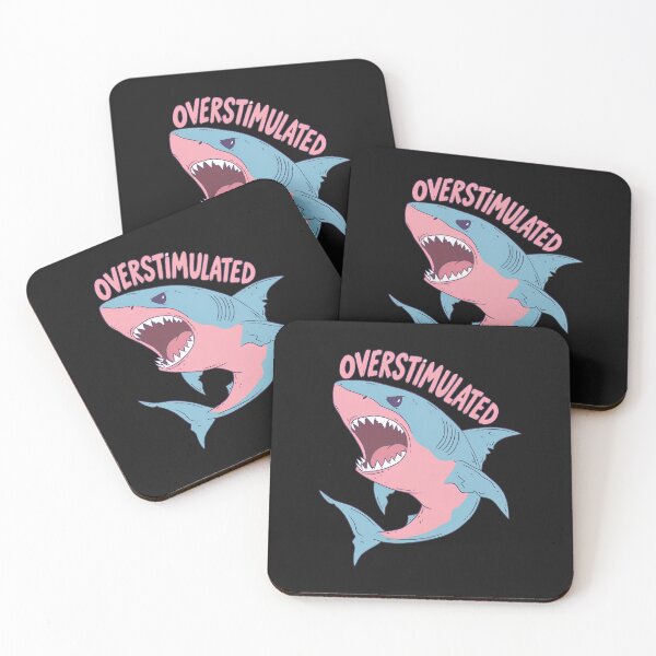 Item preview, Overstimulated Shark Pastel Kawaii  designed and sold by PATRICKNHONY.