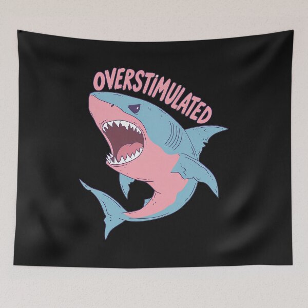 Item preview, Overstimulated Shark Pastel Kawaii  designed and sold by PATRICKNHONY.