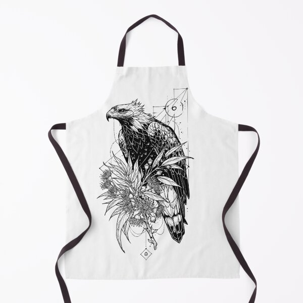 Item preview, Wedge-Tailed Eagle Portrait, Sacred Geometry Native Bird Ink Illustration designed and sold by Jaes Bidwell Tattoo Artist Margaret River .