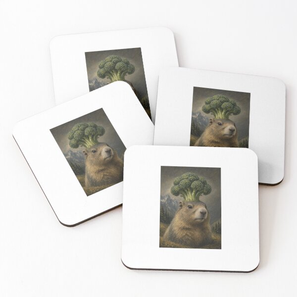 Item preview, Broccoli Marmot - The Mountain's Strangest Resident designed and sold by AnotherMarmot.