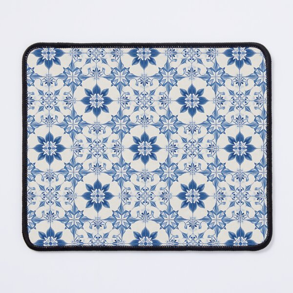 Item preview, Blue and White Azulejo Tile Pattern – Vintage Floral Mediterranean Ceramic Design designed and sold by HappyOops.