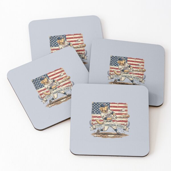 Item preview, Retro Baseball Dog: Vintage-Style USA Pride designed and sold by FootprintofLove.