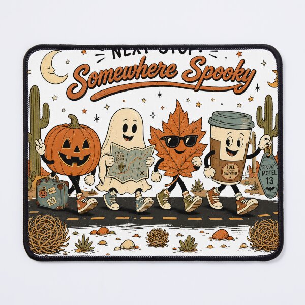 Item preview, Next Stop Somewhere Spooky, Route 66 Halloween , Retro Desert Motel, Vintage Ghost , Spooky Road Trip Graphic designed and sold by webpatty.