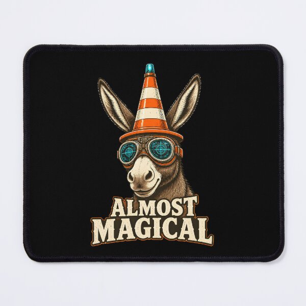 Item preview, Almost Magical Funny Donkey Traffic Cone Tech Humor Gift designed and sold by LeSoniPapaPrint.