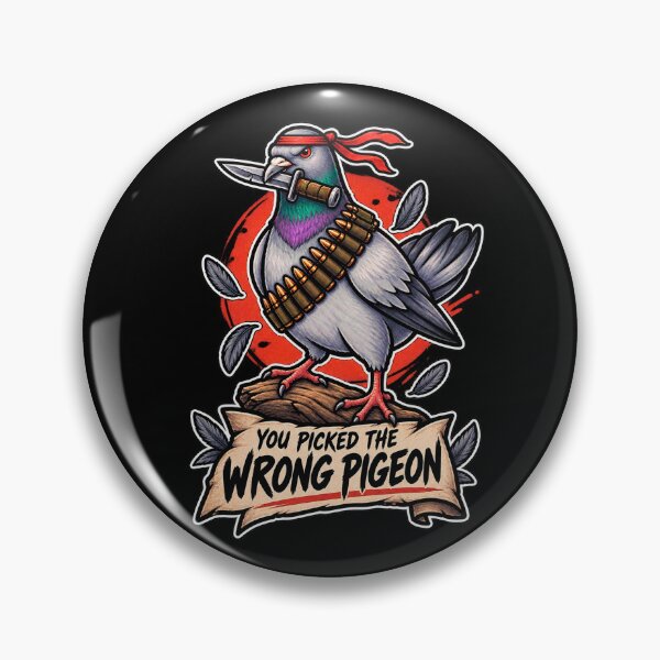 Item preview, You Picked the Wrong Pigeon – Funny Armed Pigeon Gaming Design designed and sold by DogLord.
