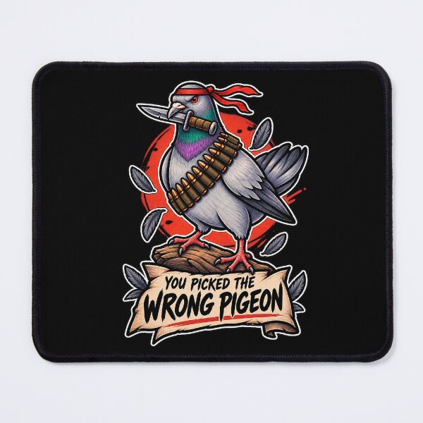 Item preview, You Picked the Wrong Pigeon – Funny Armed Pigeon Gaming Design designed and sold by DogLord.