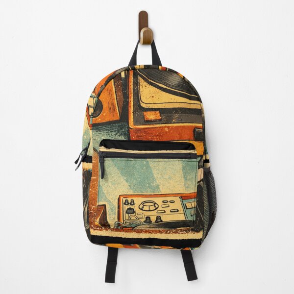 Item preview, Retro vinyl turntable and lo-fi synth vintage poster art designed and sold by CERO9.