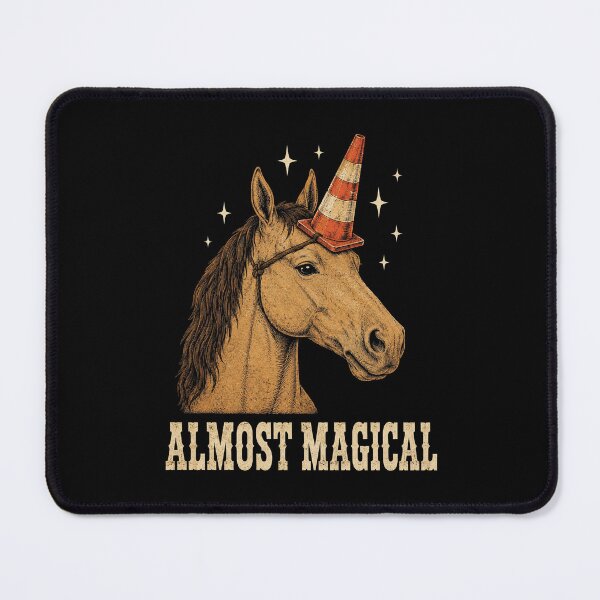 Item preview, Almost Magical Funny Horse Traffic Cone Unicorn designed and sold by haloochichi.
