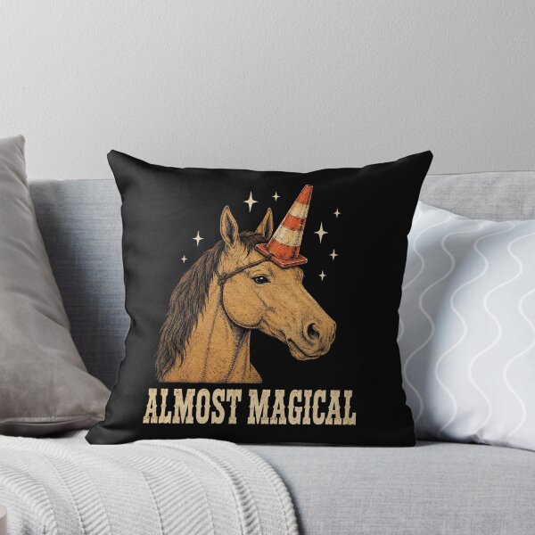 Item preview, Almost Magical Funny Horse Traffic Cone Unicorn designed and sold by haloochichi.