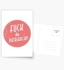 Fuck the Patriarchy feministische Aufkleber Postkarten