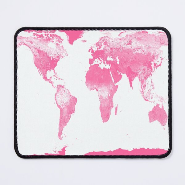 Item preview, Vibrant Pink and White World Map NASA Satellite Space Design designed and sold by 2sweetsDesign.