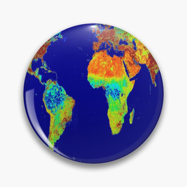 Item preview,  Psychedelic Rainbow World Map NASA Satellite Thermal Graphic designed and sold by 2sweetsDesign.