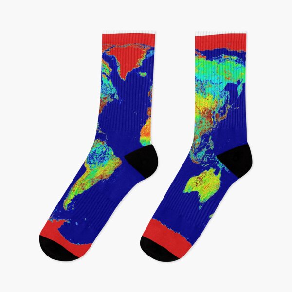 Item preview,  Psychedelic Rainbow World Map NASA Satellite Thermal Graphic designed and sold by 2sweetsDesign.