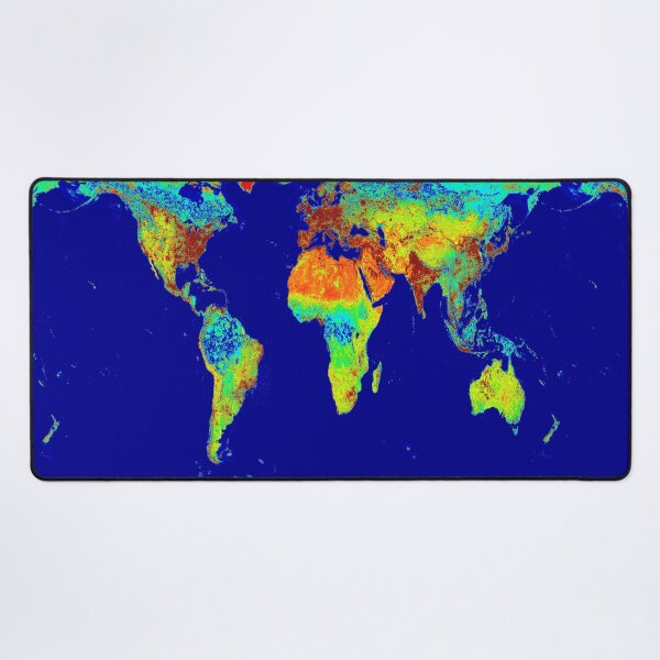 Item preview, Psychedelic Rainbow World Map NASA Satellite Thermal Graphic designed and sold by 2sweetsDesign.