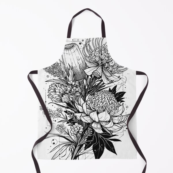 Item preview, Australian Native Flora Ink Illustration, Banksia Waratah Botanical Print designed and sold by Jaes Bidwell Tattoo Artist Margaret River .