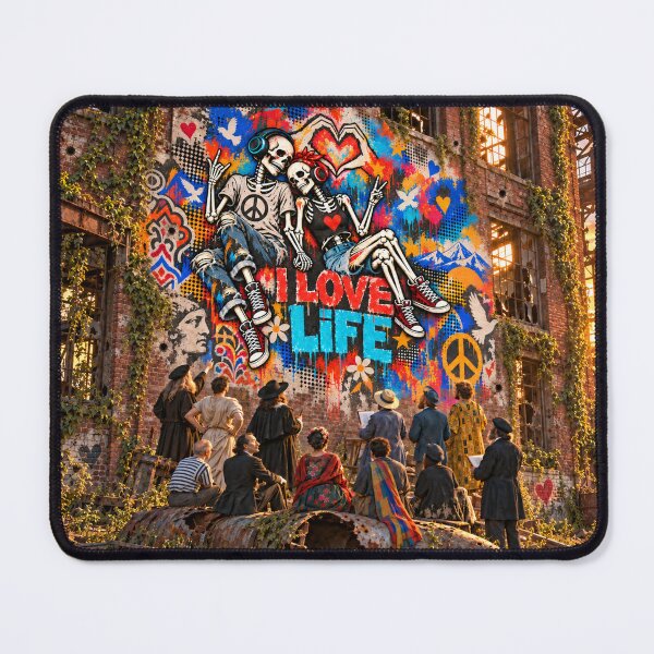 Item preview, I Love Life Anti-War Graffiti designed and sold by Qenlo.