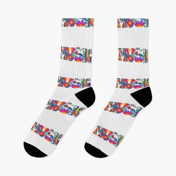 Item preview, Rainbow Psychedelic Music Art – White Retro 70s Design designed and sold by Kellie Espie Art.