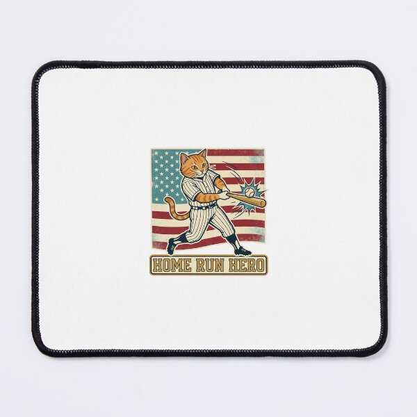 Item preview, Retro Baseball Cat – Home Run Hero (USA) designed and sold by FootprintofLove.