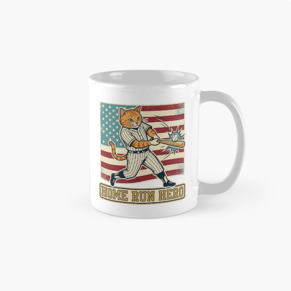 Item preview, Retro Baseball Cat – Home Run Hero (USA) designed and sold by FootprintofLove.