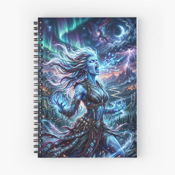 Item preview, Banshee Screaming Beneath the Northern Lights | Fantasy Art designed and sold by Artsy Universe.