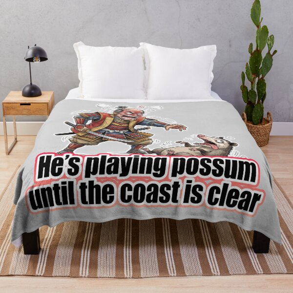 Item preview, Angry Samurai Chasing Possum – Playing Possum Until the Coast Is Clear designed and sold by LOVEARTDESIGN.