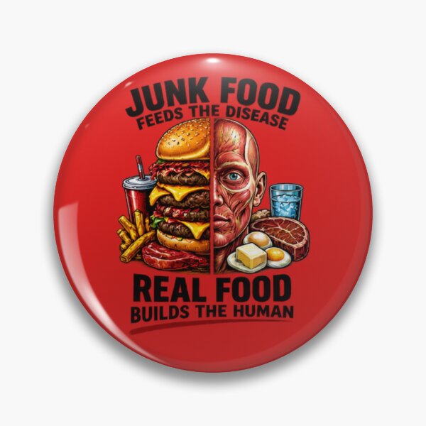 Item preview, Junk Food Feeds the Disease Real Food Builds The Human designed and sold by CarnivoreGifts.