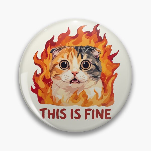 Item preview, This Is Fine Calico Cat On Fire designed and sold by Gkinoki.