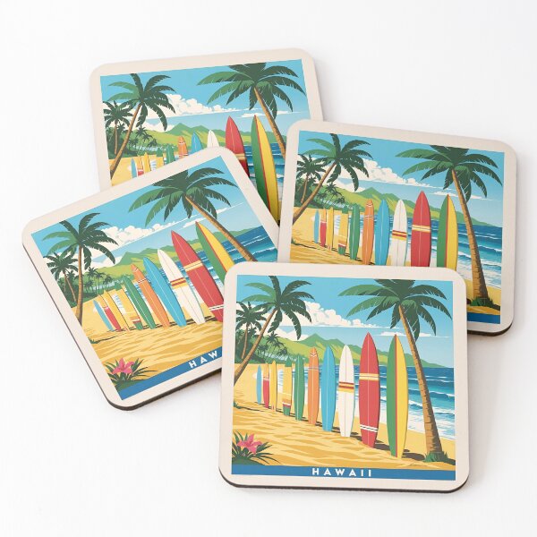 Item preview, Vintage Hawaii – Retro Beach Travel Poster Design designed and sold by Eclipse 3699.