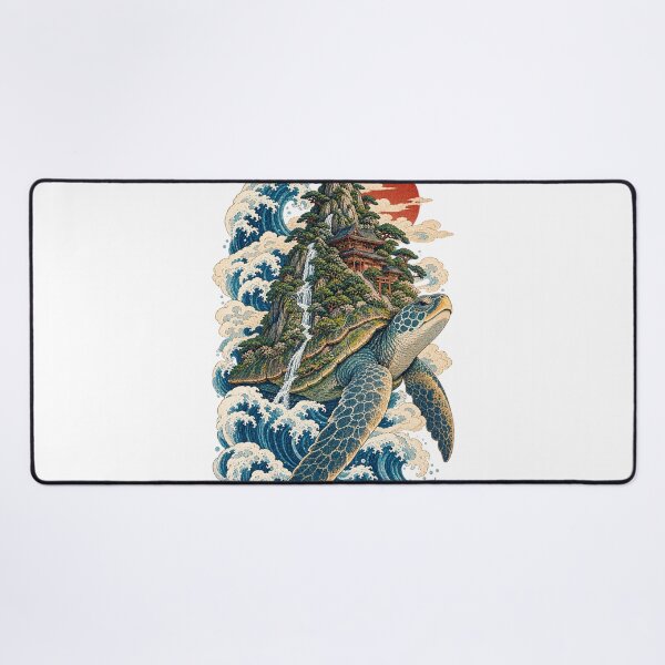 Item preview, Uogtun the Ancestral Turtle – Japanese Sea Turtle, Sacred Mountain & Ukiyo-e Art designed and sold by Substance_life.