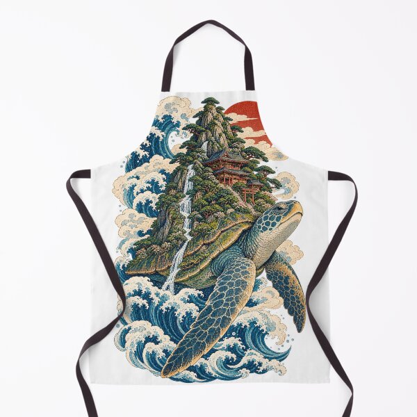 Item preview, Uogtun the Ancestral Turtle – Japanese Sea Turtle, Sacred Mountain & Ukiyo-e Art designed and sold by Substance_life.