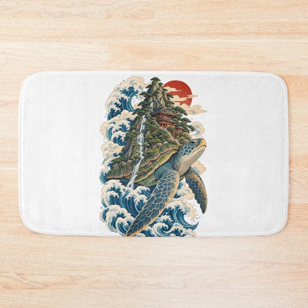 Item preview, Uogtun the Ancestral Turtle – Japanese Sea Turtle, Sacred Mountain & Ukiyo-e Art designed and sold by Substance_life.