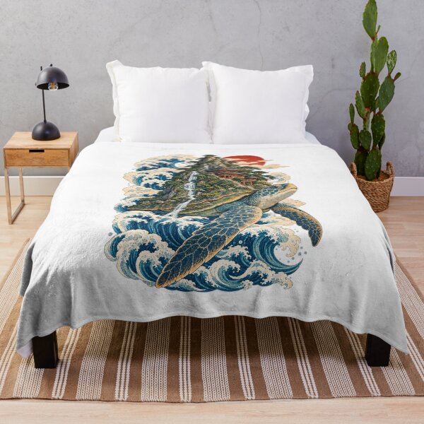 Item preview, Uogtun the Ancestral Turtle – Japanese Sea Turtle, Sacred Mountain & Ukiyo-e Art designed and sold by Substance_life.