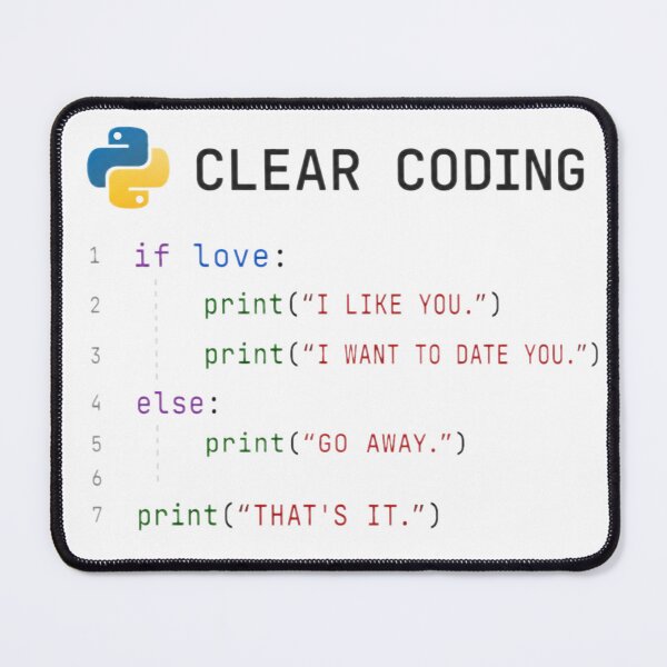 Item preview, Clear Coding — Love Explained in Python designed and sold by flashARTstudio.